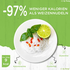 Elf-Family 6 Boxen (12 Stück) Bio-Konjak-Shirataki-Nudeln mit extrem niedrigem Kohlenhydratgehalt, vegan, glutenfrei – 1,62 kg, ohne Kohlenhydrate/Keto/kalorienarm/fettfrei/zuckerfrei, Instant-Nudeln – Spaghetti und Fettuccine