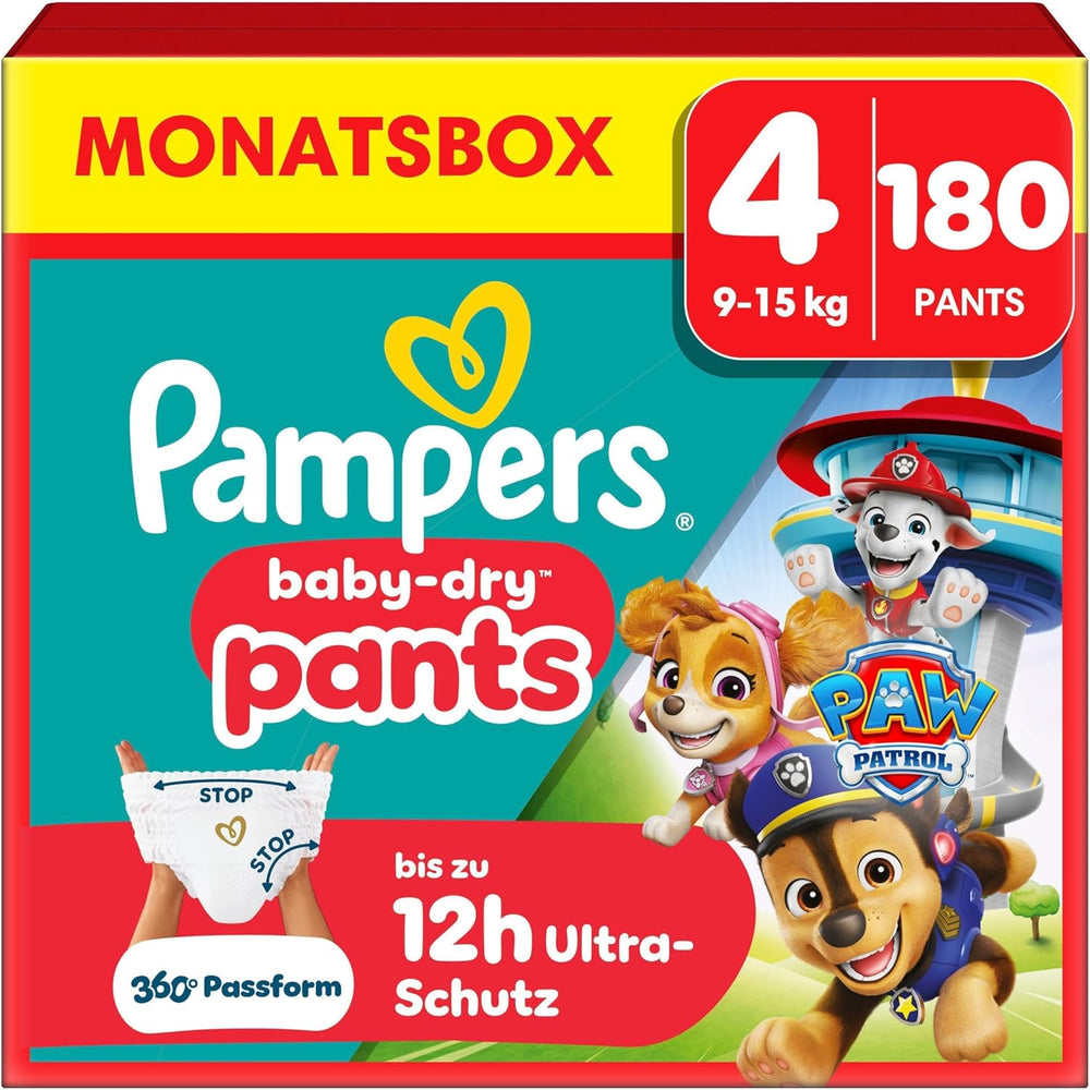 Pampers Baby Dry Pants Diaper Patrol Puppy Edition, Größe 5, 160 Windeln, 11 kg - 17 kg, 360°-Verstellung mit Stopp- und Schutzsystem