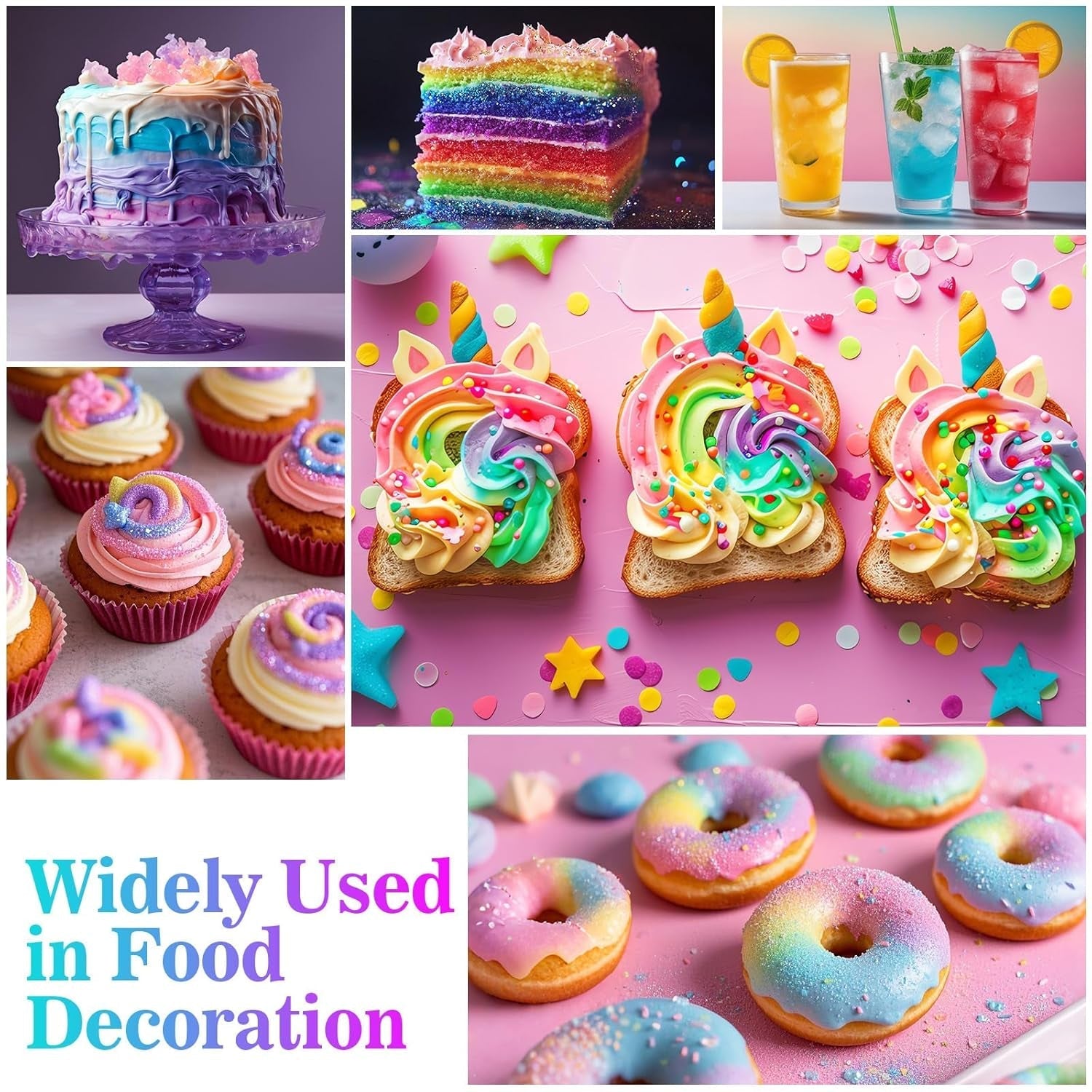 Sclipici comestibil - 6G colorant alimentar pudră pentru ciocolată, căpșuni, brioșe, prăjituri, fondant (auriu)