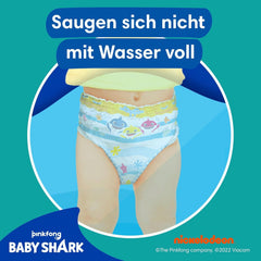 Pampers Größe 5–6 Splashers Baby Shark Limited Edition 10er-Pack Einweg-Schwimmwindeln für sicheren Wasserschutz