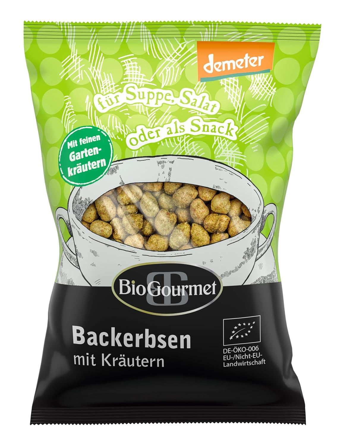 BioGourmet Croutons mit Kräutern, für Suppe, Salat oder als Snack, Bio, Demeter, 100g
