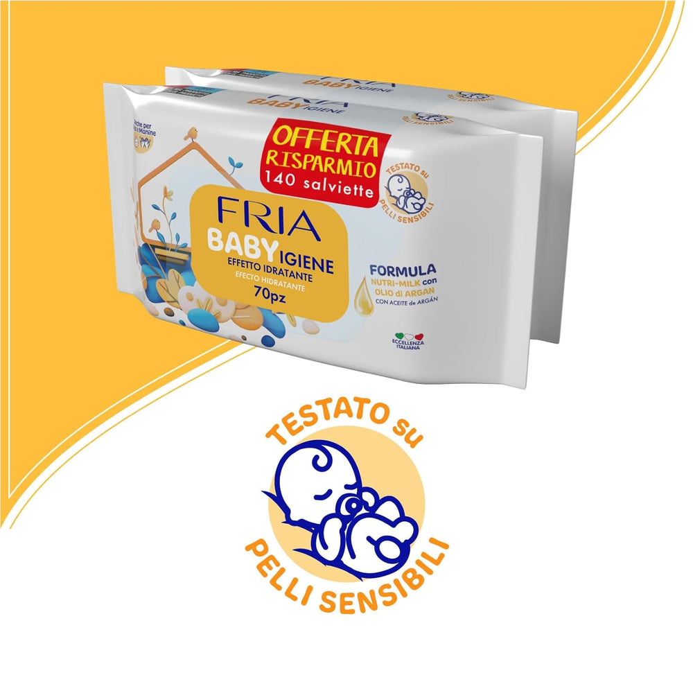 Feuchttücher, 2er-Pack (144 Tücher)