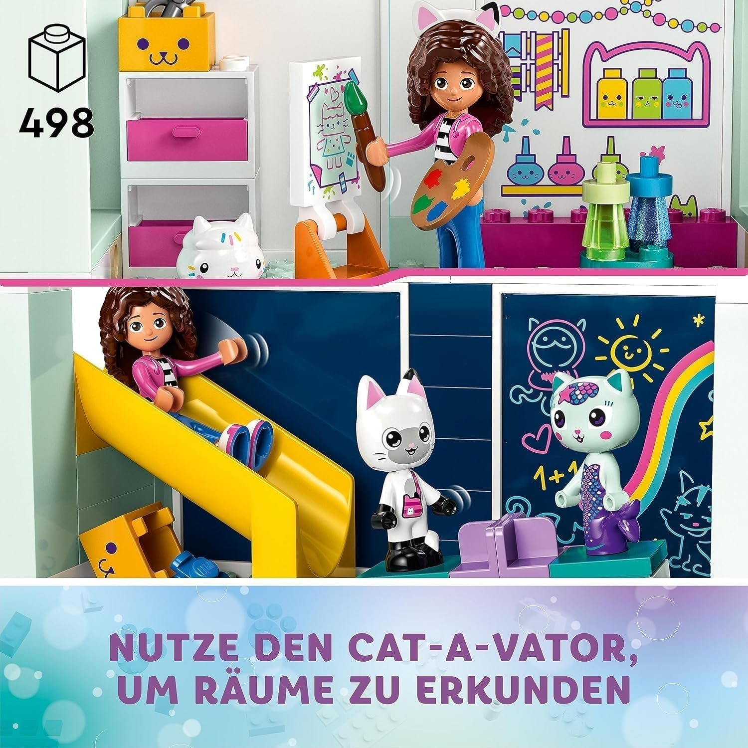 Lego 10788 Gabbys Puppenhaus-Spielzeugset, 8 Zimmer und 4 Etagen Gabbys Puppenhaus-Spielzeug mit Pandi-, Erdmännchen-, Kuchi-Figuren und Zubehör, Geschenk für 4-jährige Mädchen, Jungen und Kinder. Bausets Besuchen Sie den LEGO-Store