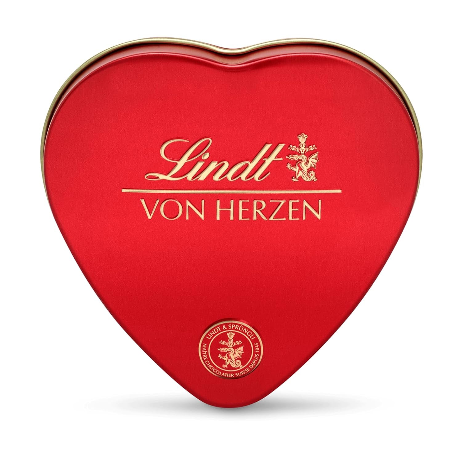 Lindt Schokolade von Herzen | 30 g | 6 Pralinen in Marc de Champagne, Coeur à l'Orange, knuspriger Milchschokolade, Orangen-Marzipan in einer wunderschönen herzförmigen Schachtel | Geschenk aus Schokolade | Schokoladengeschenk