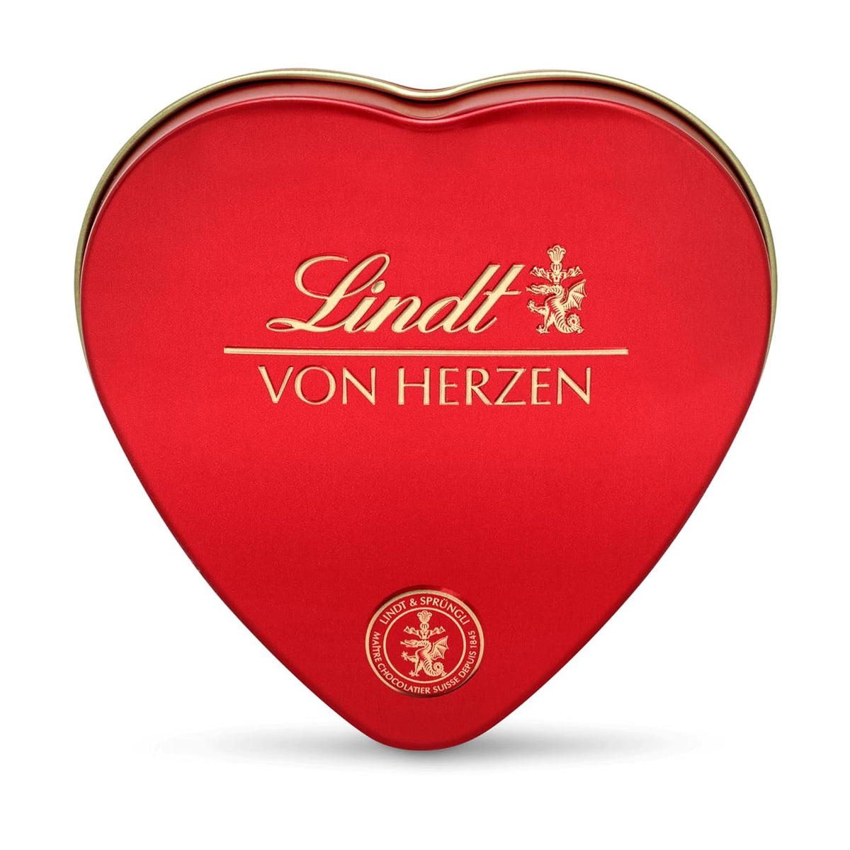 Lindt Schokolade von Herzen | 30 g | 6 Pralinen in Marc de Champagne, Coeur à l'Orange, knuspriger Milchschokolade, Orangen-Marzipan in einer wunderschönen herzförmigen Schachtel | Geschenk aus Schokolade | Schokoladengeschenk