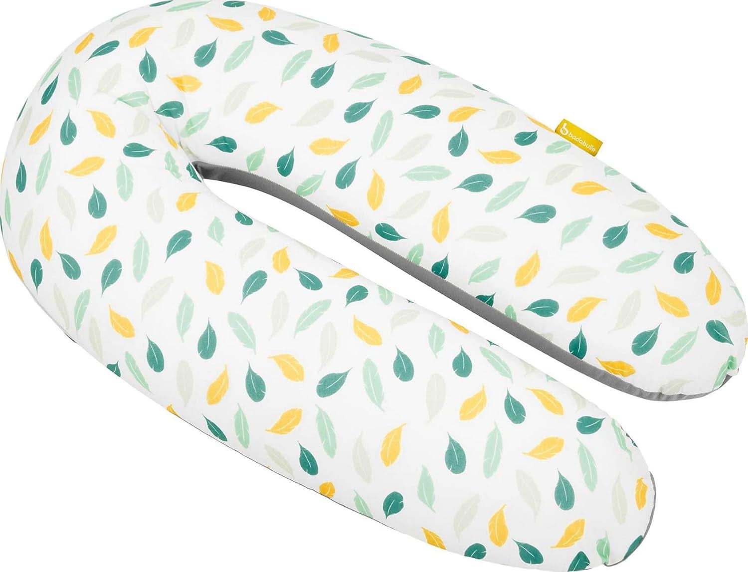 Badabulle Stillkissen und flauschiges Schwangerschaftskissen, 150 cm, inklusive Bezug, ergonomische Form Babynahrung und Stillzubehör Naty Shop Feathers