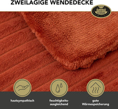 Gözze – Bequeme und weiche Decke in Cordoptik, 1620 g/Stück, 150 x 200 cm – Zimtbetten und Decken. Besuchen Sie den Gözze-Store