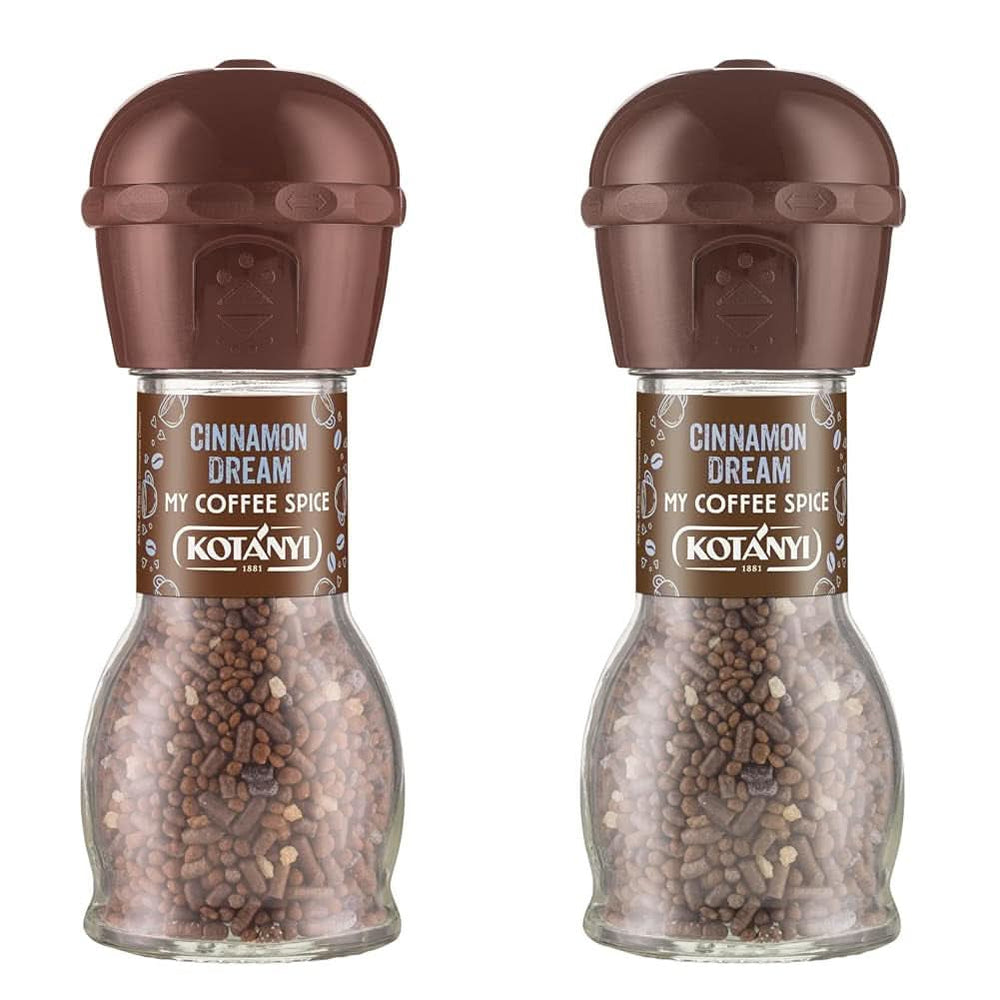 Topping für Kaffee Kotanyi Cacao Kiss | Wunderbare Schokolade mit feinen Schokoladenstückchen, 4er Pack (4 x 63 Gramm) Naty Shop Cinnamon Dream 2 x 52 Gramm