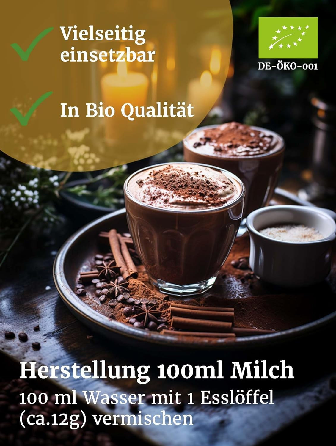 Bäckerei Spiegelhauer Bio Mager-Milchpulver 500 g Bio Milchpulver ohne Zusätze Milchpulver I auch geeignet für Joghurt-Herstellung, Eis-Herstellung I Trockenmilchpulver, Beutel