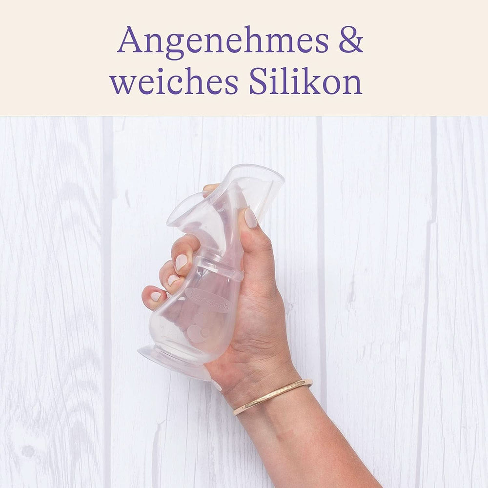Lansinoh Silikon Milchpumpe & Muttermilchauffänger - Angenehmes & Extrem Weiches Silikon - Rettet Jeden Tropfen Muttermilch - Alternative Zu Milchauffangschalen, 1 Stück (1Er Pack) Zubehör Essen und Stillen Bebe Naty Shop
