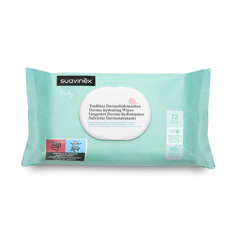 Suavinex 14 Packung mit 60 Baby-Feuchttüchern (insgesamt 840 Tücher), feuchtigkeitsspendend, geeignet für atopische Haut, 95 % natürliche Inhaltsstoffe