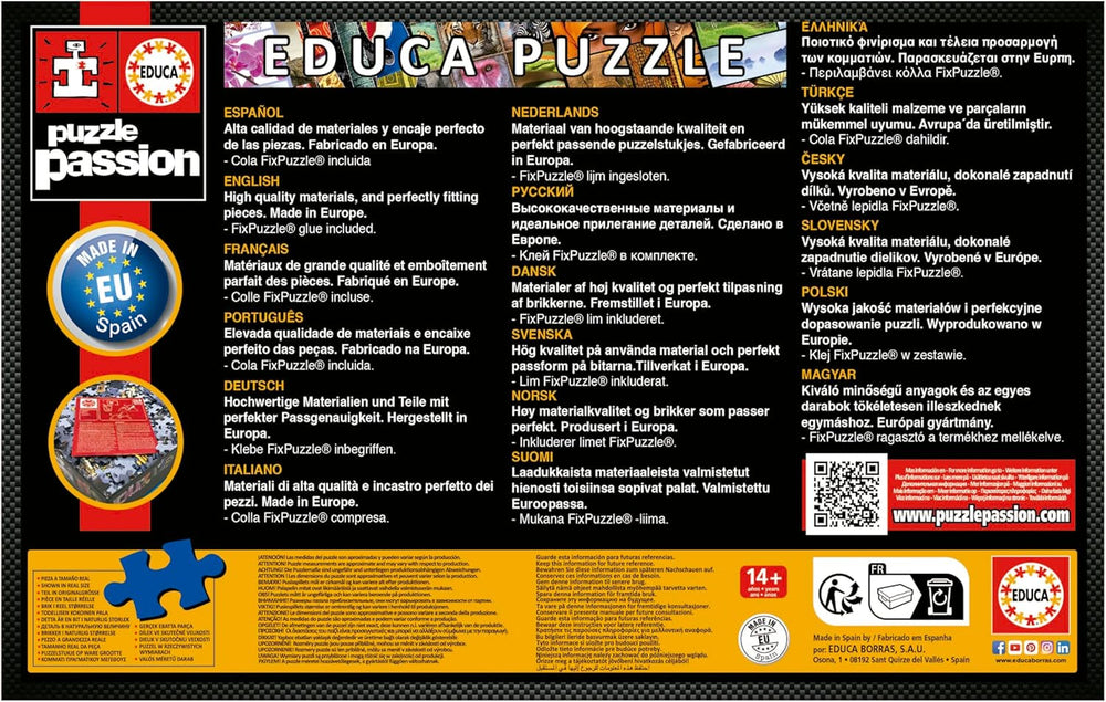 Educa - Puzzle mit 1000 Teilen für Erwachsene | Bibliothek. Abmessungen: 68 x 48 cm. Inklusive Fixpuzzle-Puzzlekleber. Seit 14 Jahren (19925) Puzzle Naty Shop