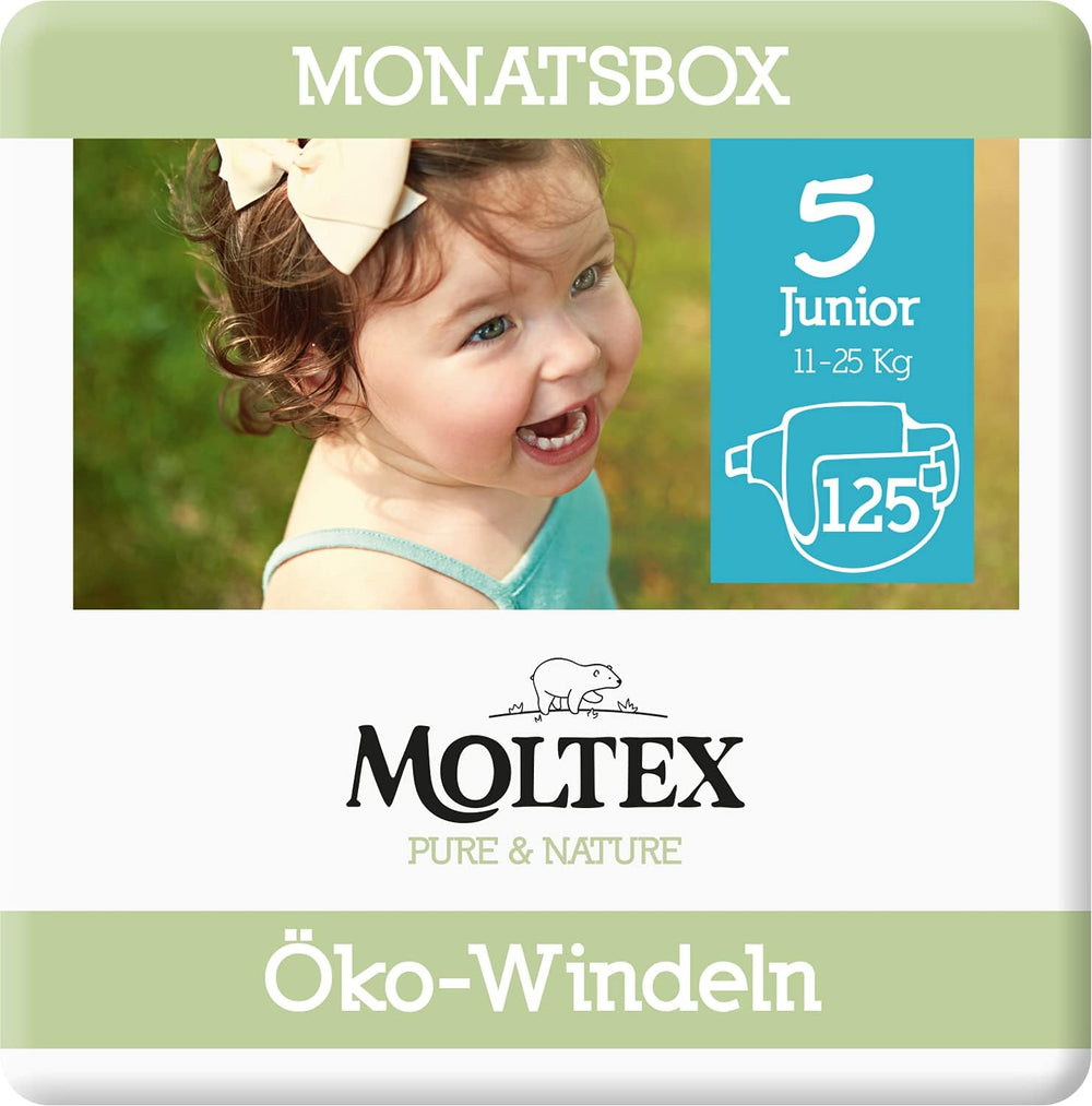 Pure & Nature Bio-Windeln, Größe 6 XL (17–28 kg), Monatsbox mit 84 Bio-Windeln