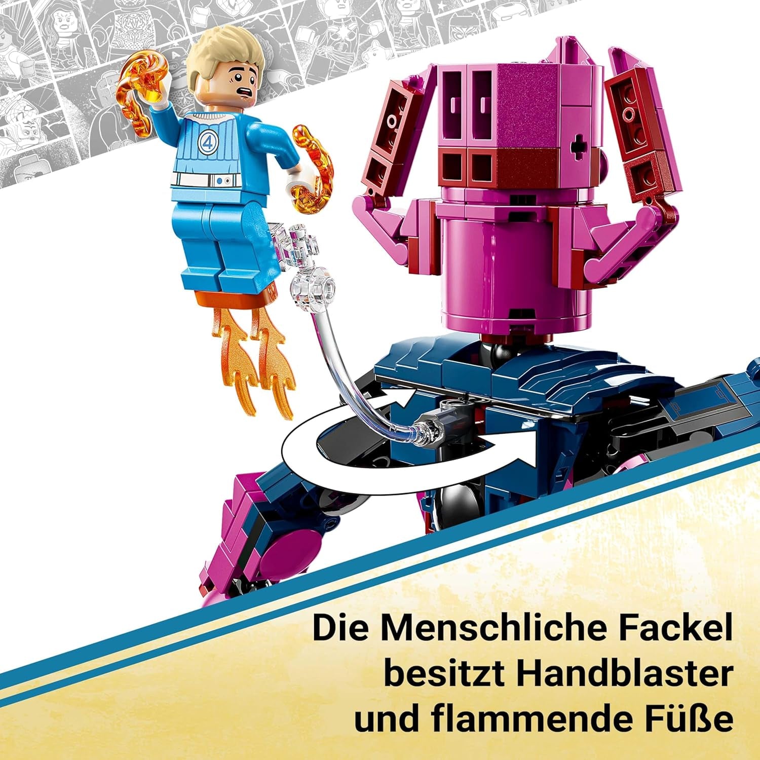 LEGO ǀ Marvel Fantastic Four Vs. Galactus Baufigur – Bauset mit Superhelden – Spielset mit The Thing, Invisible Woman und Human Torch – Kreatives Geschenk für Jungen und Mädchen – 76316