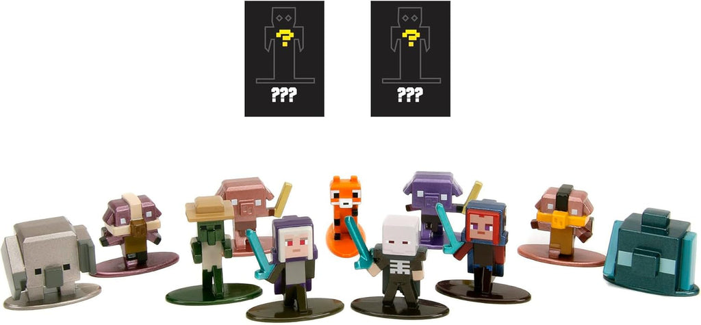 Jada Toys - Minecraft Blind Pack Nanofigs, Wave 2, Minecraft Legends Nano Metal Collectible Figure, Diverse modele, 4 Cm, Vârsta 3+, Negru Action figures Naty Shop