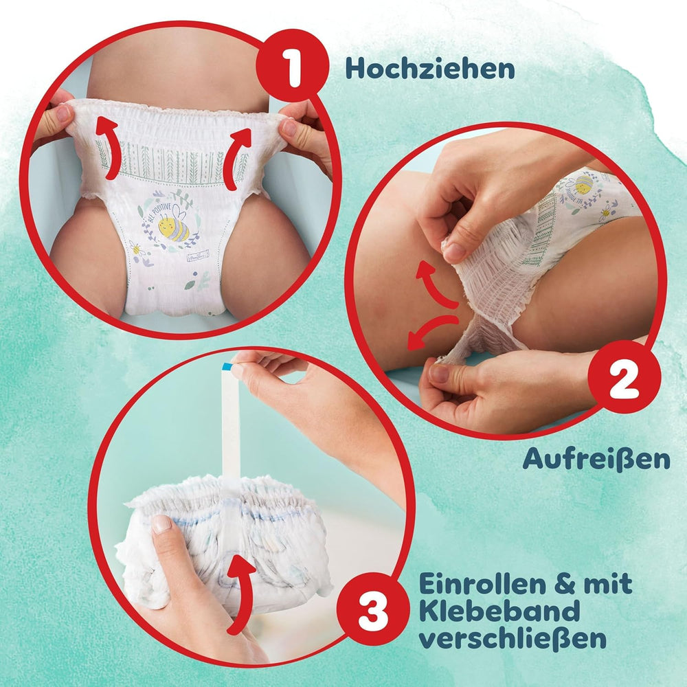Pampers Harmony Pants Windeln der Größe 6, 132 Windeln, 15 kg+, sanfter Hautschutz und 360°-Komfort