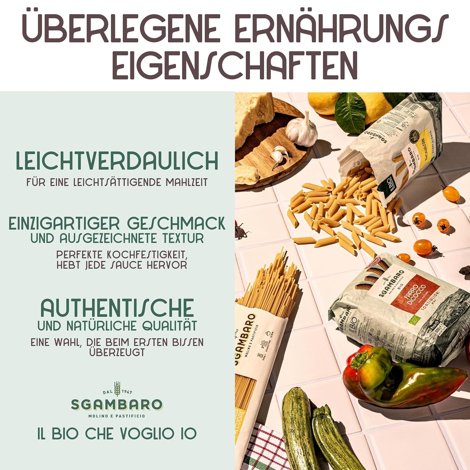 Bio-Fusilli-Nudeln Nr. 93 – 500 g Khorasan-Weizen – Uralter Weizen, reich an Proteinen, 100 % in Italien angebaut – Vielseitig in der Küche und reich an Nährstoffen