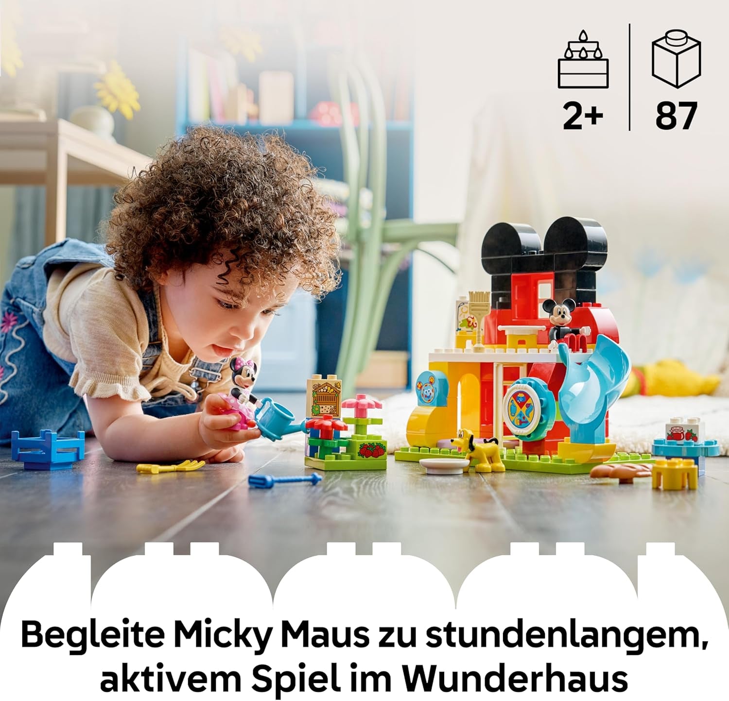 LEGO DUPLO | Micky Maus Wunderhaus mit Minnie und Pluto - Pädagogisches Feinmotorik-Spielzeug für Kleinkinder - inkl. 3 Figuren & Toodles - Geschenk für Jungen & Mädchen ab 2 Jahren - 10465