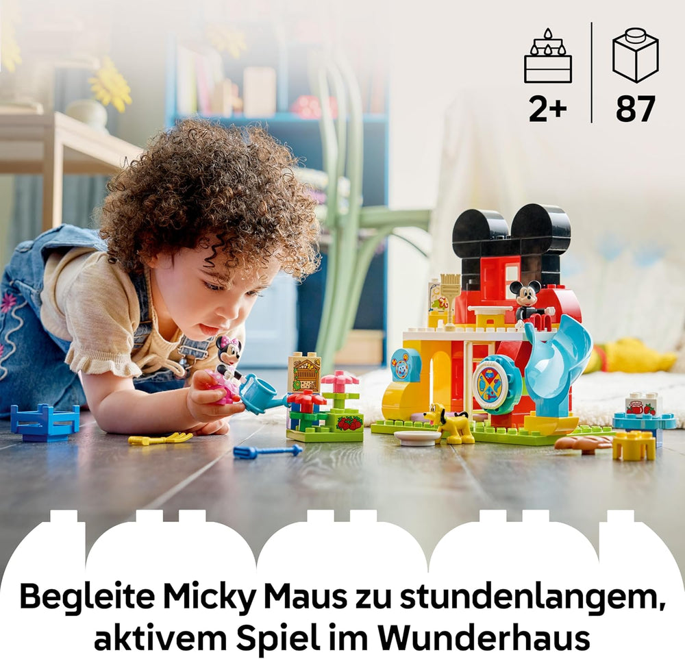 LEGO DUPLO | Micky Maus Wunderhaus mit Minnie und Pluto - Pädagogisches Feinmotorik-Spielzeug für Kleinkinder - inkl. 3 Figuren & Toodles - Geschenk für Jungen & Mädchen ab 2 Jahren - 10465