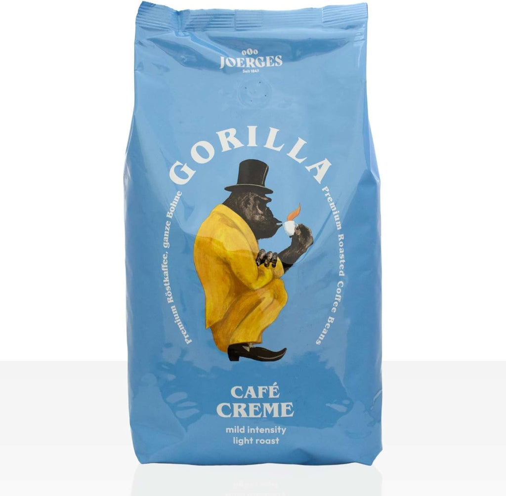 Gorilla Café Creme, boabe intregi, 1 kg Cafea Naty Shop 12 x 1 Kg Aroma florala si fructata