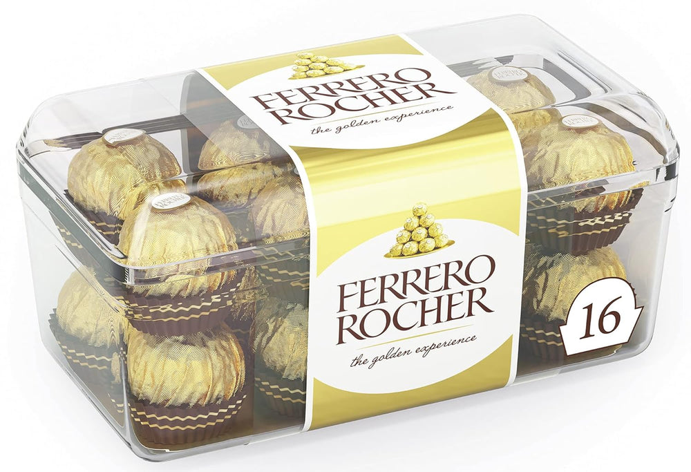 Ferrero Rocher – Knusprige und cremige Walnuss-Pralinen-Spezialität – 5 Packungen mit je 16 einzelnen Pralinen