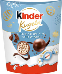 Kinder Balls Milk & Crispy Bits Sensations 90g – Milchschokoladenkugeln mit Milchfüllung und Kakaostückchen – Osterschokolade, Ostersüßigkeiten – Ostergeschenk und Souvenir