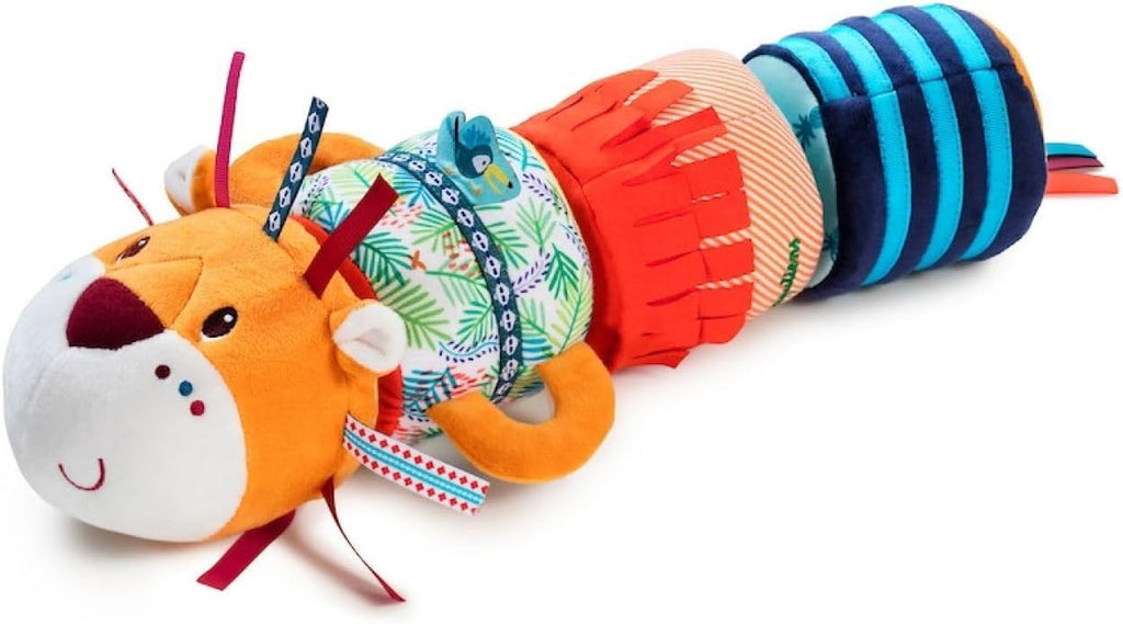 Lilliputiens - Jack Velcro sound roll - Jucărie de activitate colorată pentru bebeluși cu sunete diferite și zornăitoare detașabile - Promovează ascultarea și abilitățile motorii - De la 6 luni - 83064 Jucarii Bebe Naty Shop