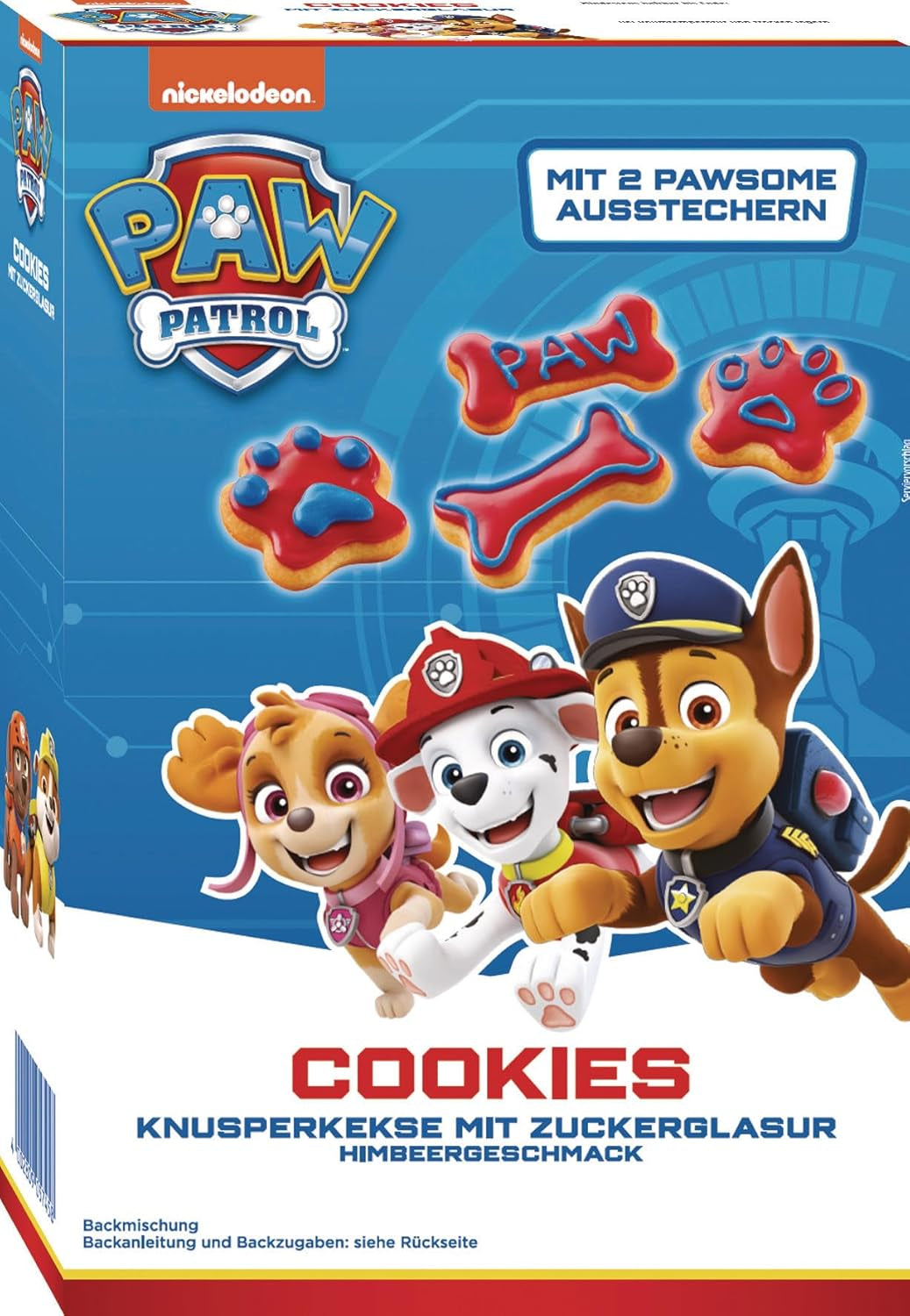 RUF X PAW Patrol Muffin Backmischung Mit Erdbeer-Geschmack, Für 12 Paw Patrol Muffins, Inkl.16 Oblaten-Auflegern Und Pawsome Muffin-Förmchen, 1