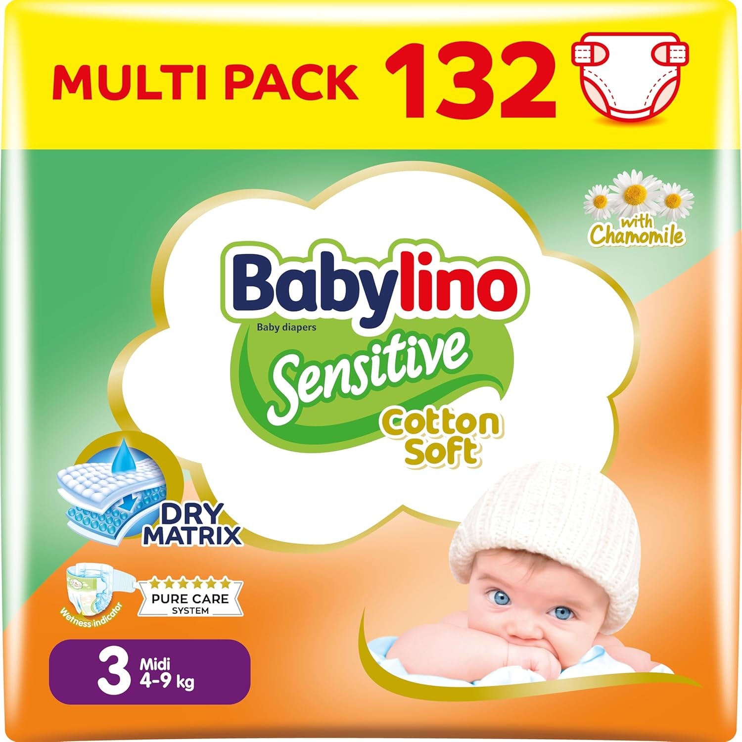 Windeln für empfindliche Babys, Größe 6, extra groß (13-18 kg), 114 Windeln