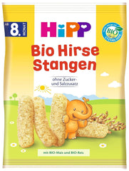 Bio Snacks Hipp Hirseriegel, 7er Pack (7 x 30g) Mutter und Kind Naty Shop 7 x 30 Gramm Hirsestangen