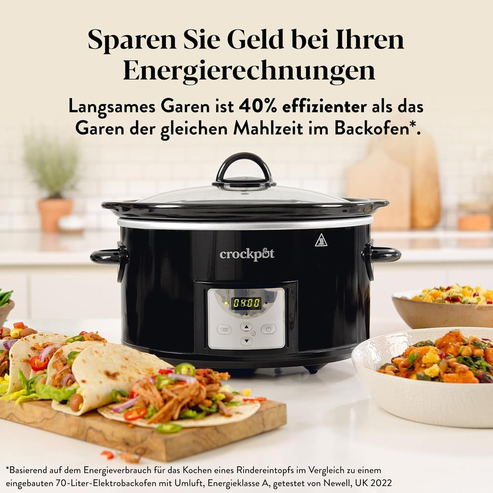 Crockpot digitaler Slow Cooker, 3,5 l (3 bis 4 Personen), CSC113X Slow Cooker Naty Shop