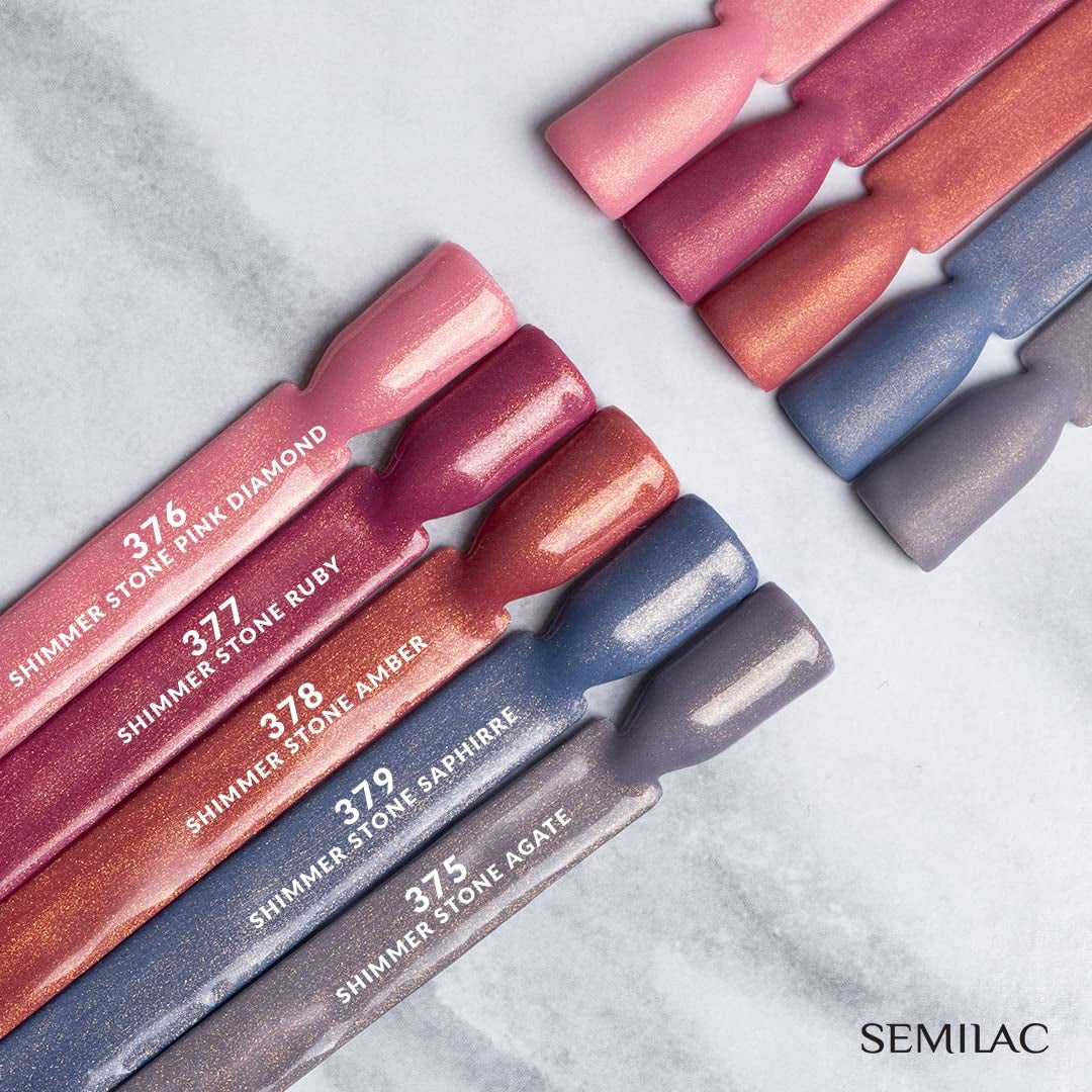 Oja UV Semilac Hybrid 376 Shimmer Stone Pink Diamond 7 ml