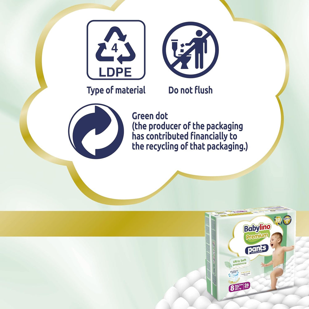 Premium-Hose Größe 8 mit Ultra-Soft-Filter, XXL (20+ kg), 104 Stück