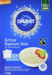 Davert Bio-Basmatireis im Kochbeutel, 2 Beutel, 250g