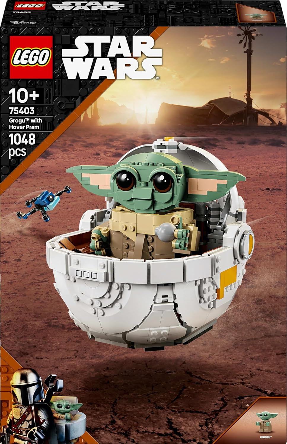 LEGO Star Wars 75403 Grogu in seiner mandalorianischen Repulsor-Wiege – Minifigur zum Sammeln – Modell zum Bauen, Spielen und Ausstellen – Heimdekoration – Geschenk für Jungen und Mädchen ab 10 Jahren. Bausätze. Besuchen Sie den LEGO-Store