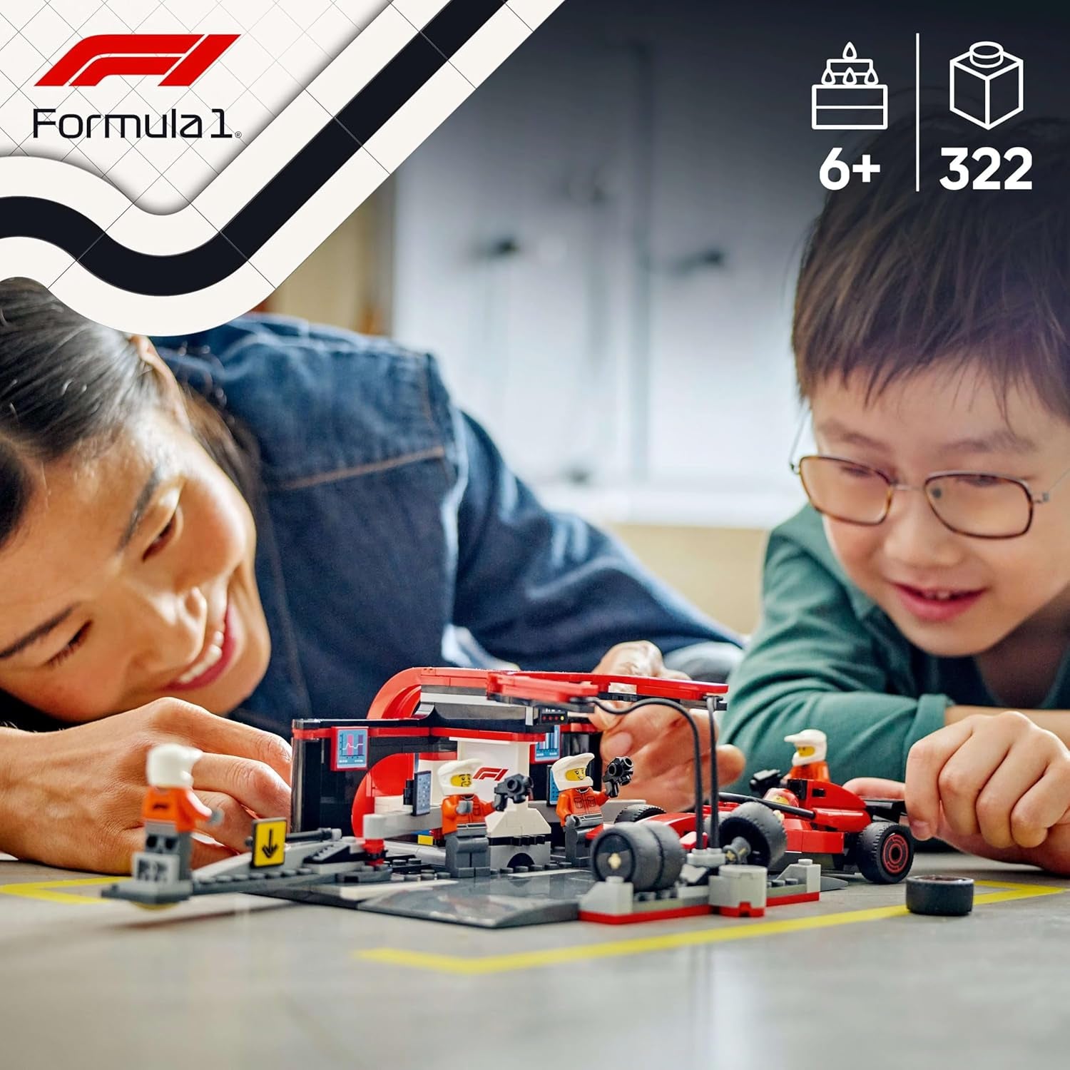 LEGO City F1 Boxenstopp mit Team und Ferrari Speedster – Formel-1-Boxenstopp-Set mit 1 Rennfahrer und 4 mechanischen Minifiguren – Rennauto-Spielzeug für Jungen und Mädchen ab 6 Jahren – 60443 Bausets. Besuchen Sie den LEGO-Store