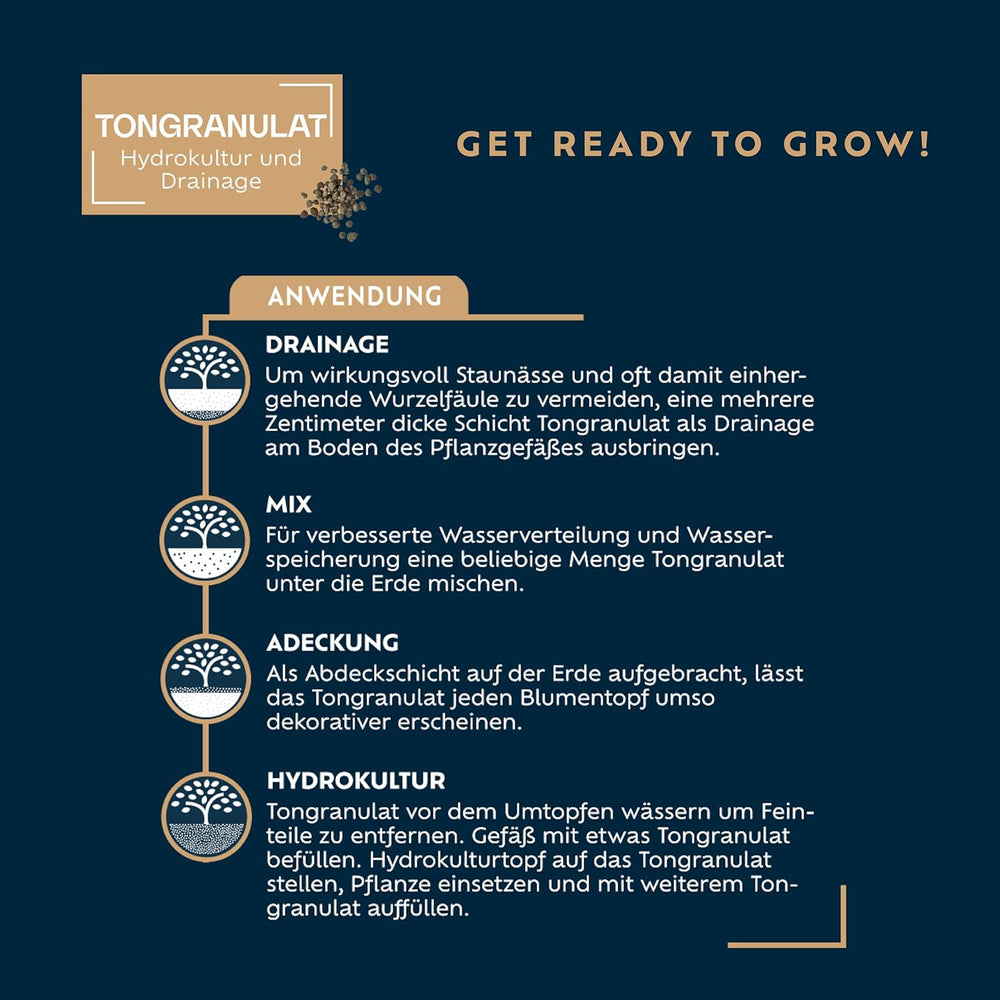 Westland Tongranulat, 5 l – Granulat für Pflanzen, ideal für Hydrokulturen, Drainagesubstrat ohne chemische Zusätze, für den Innen- und Außenbereich