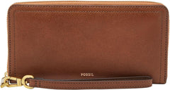 Fossil ceas Logan RFID Zip Around Clutch portofel 19.7 cm L x 1.9 cm W x 10.2 cm H Genti Femei Naty Shop Maro 19.685 Cm X 1.905 Cm X 10.16 Cm
