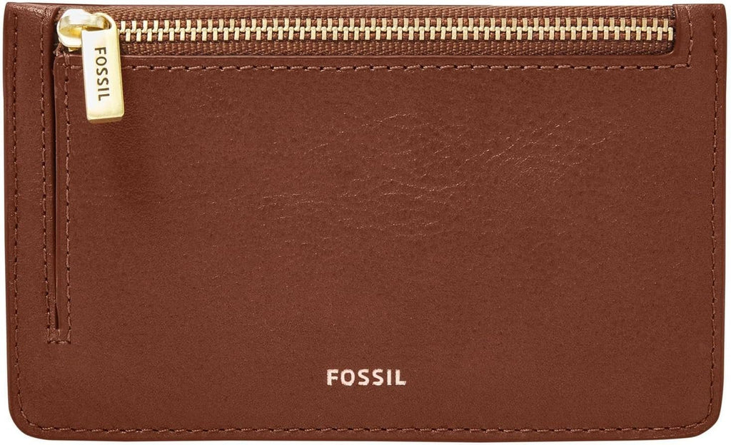 Fossil Ladies Logan Card Case Portofel Femei Naty Shop Maro 13.7922 Cm X 0.381 Cm X 8.509 Cm