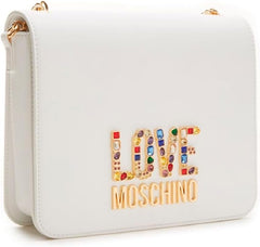 Geantă de umăr pentru femei Love Moschino, alb Geantă de umăr, alb Genti Femei Naty Shop