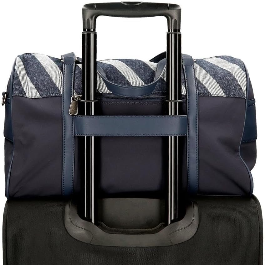 Geantă de voiaj Pepe Jeans Celine, albastru, 40 x 25 x 20 cm, poliester, cu detalii din imitație de piele, 20 l, de Joumma Bags, albastru, geantă de voiaj Bagaje și echipament de călătorie Naty Shop