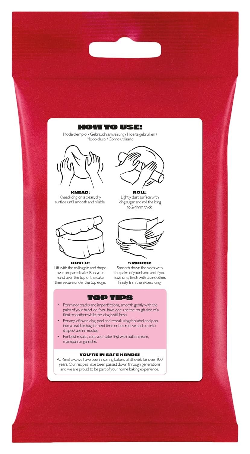 Ghips Fondant pentru tort Regalice Pastă de zahăr gata de rulat 250g PINK Pasta de zahar Naty Shop