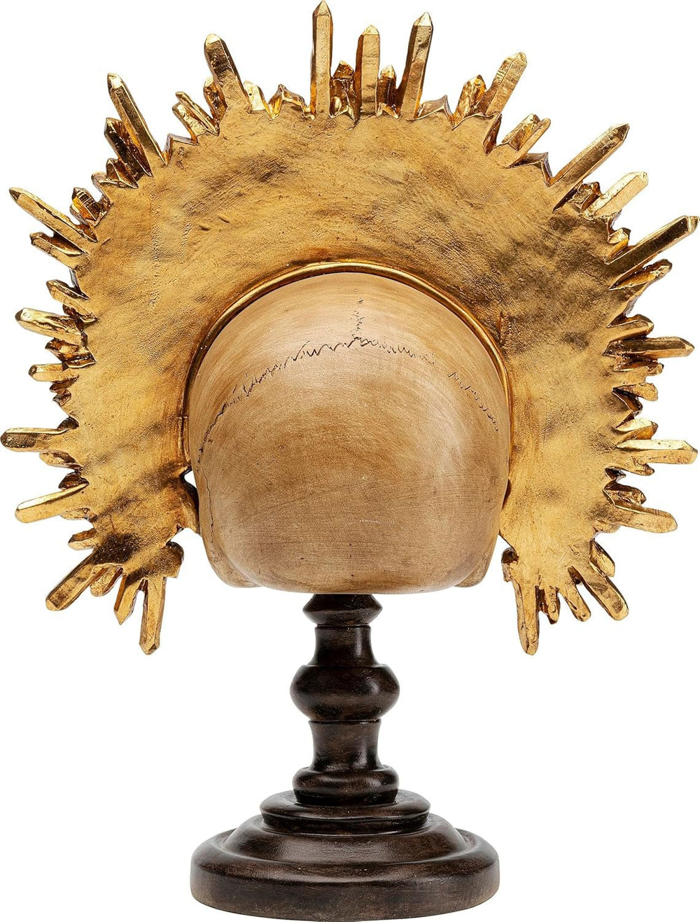 Kare Design obiect decorativ King Skull, maro, sculptură, motiv craniu, craniu decorativ, pictat manual, lucrat manual, unic, 42x34x20 cm (h/w/d) Statuete si sculpturi Naty Shop