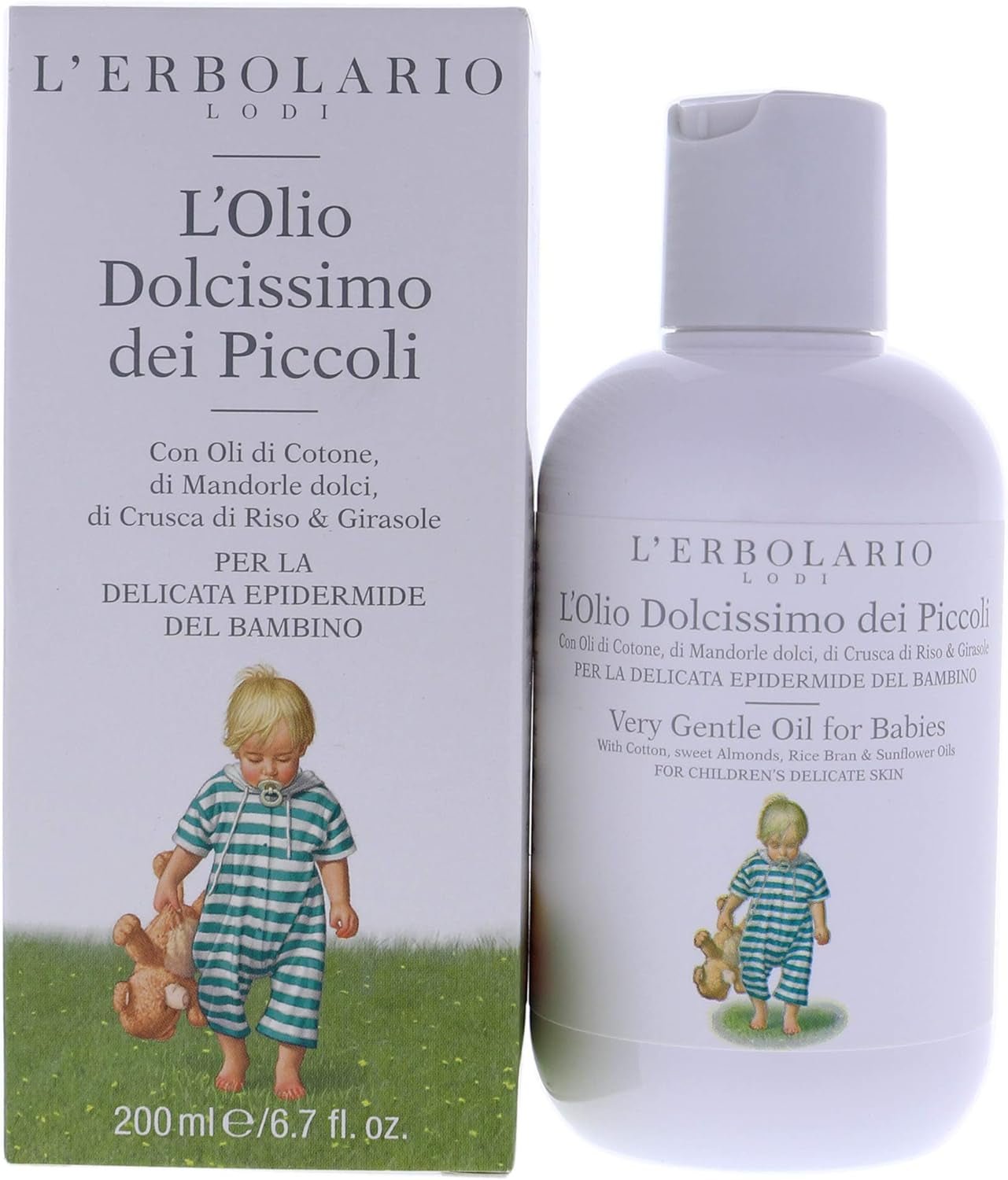 L'Erbolario baby and child care baby oil, 1 pachet (1 x 200 ml) Copii - Baie si Skincare Naty Shop Titlu implicit