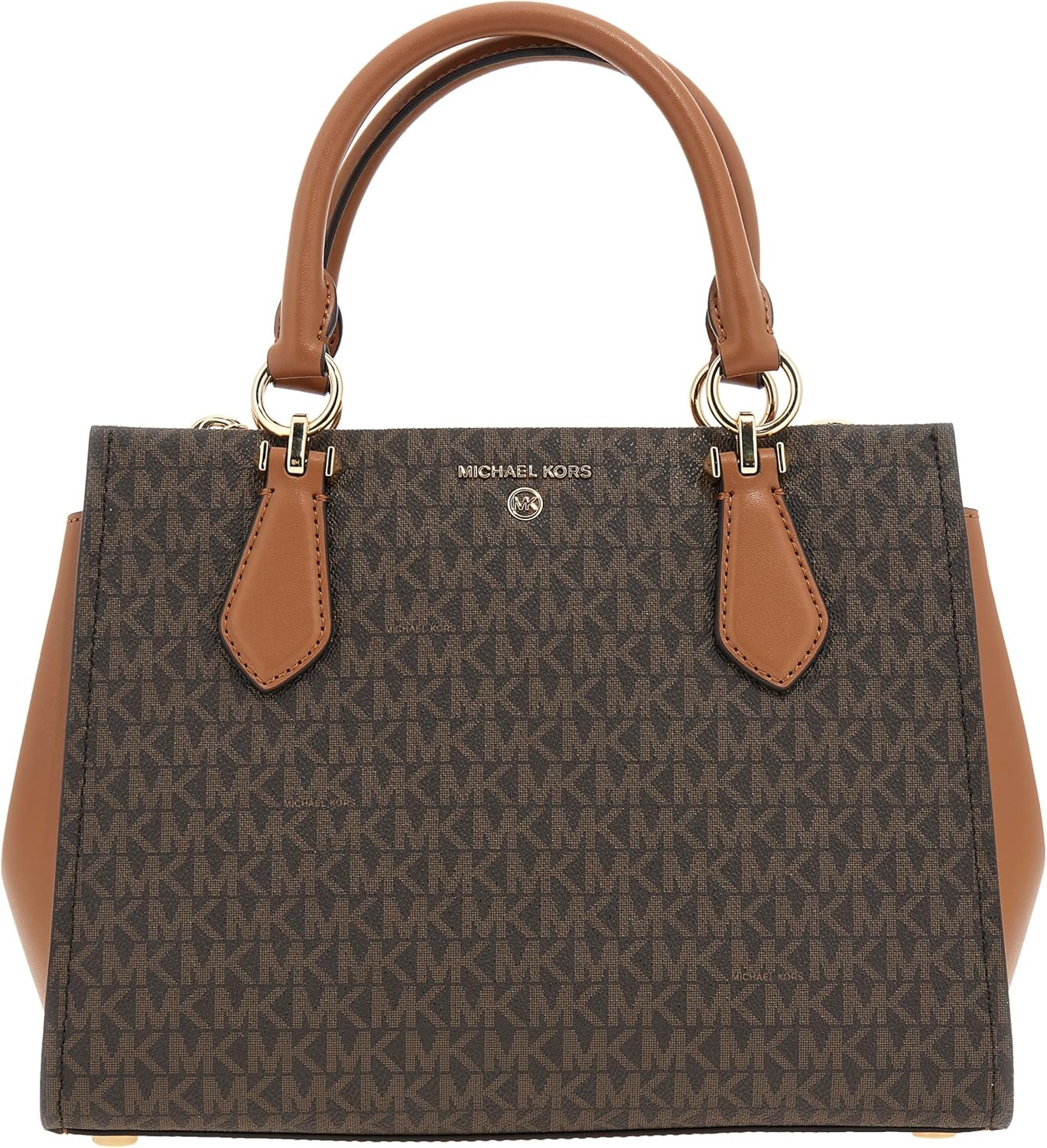 Michael Kors Ladies Md Satchel Bag Genti Femei Naty Shop Brn/Acorn