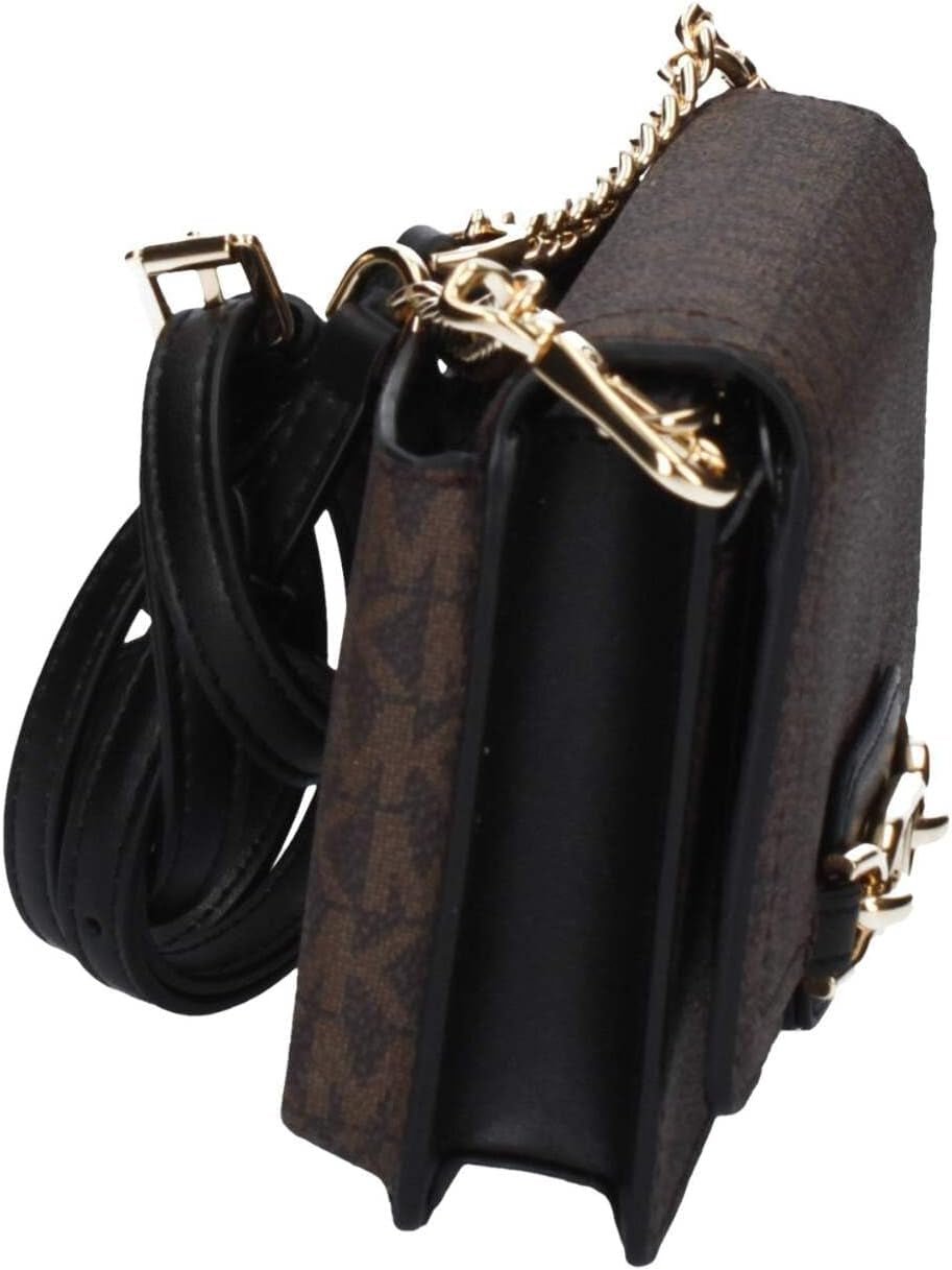 Michael Kors Women Sm Phn CHN Xbody Bag, Brown/Blk Genti Femei Naty Shop