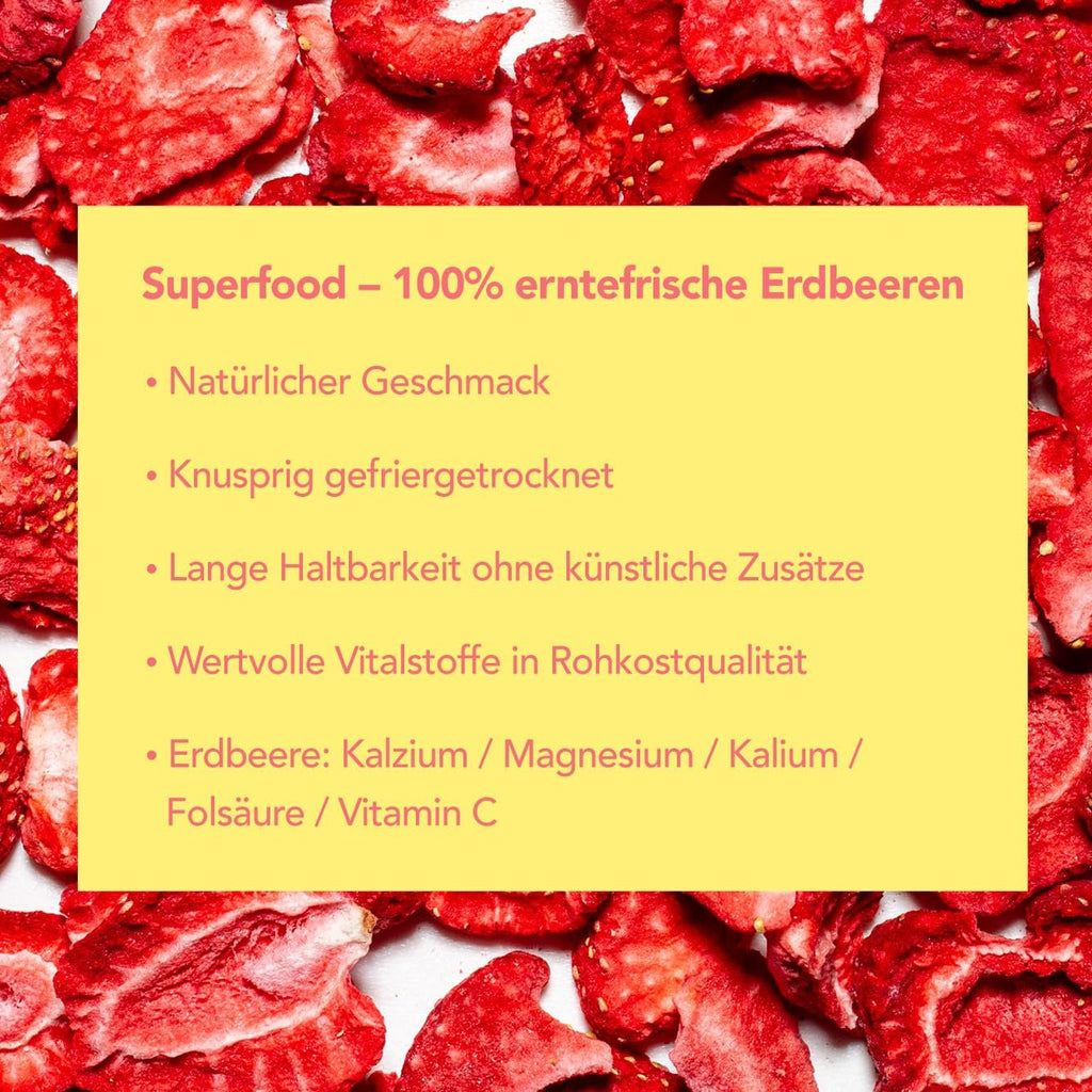 Mono chipsuri liofilizate - 300g chipsuri de căpșuni din căpșuni 100% naturale - fructe tropicale uscate - fructe uscate de căpșuni - gustare pentru muesli și deserturi - chipsuri de căpșuni Produse deshidratate Naty Shop