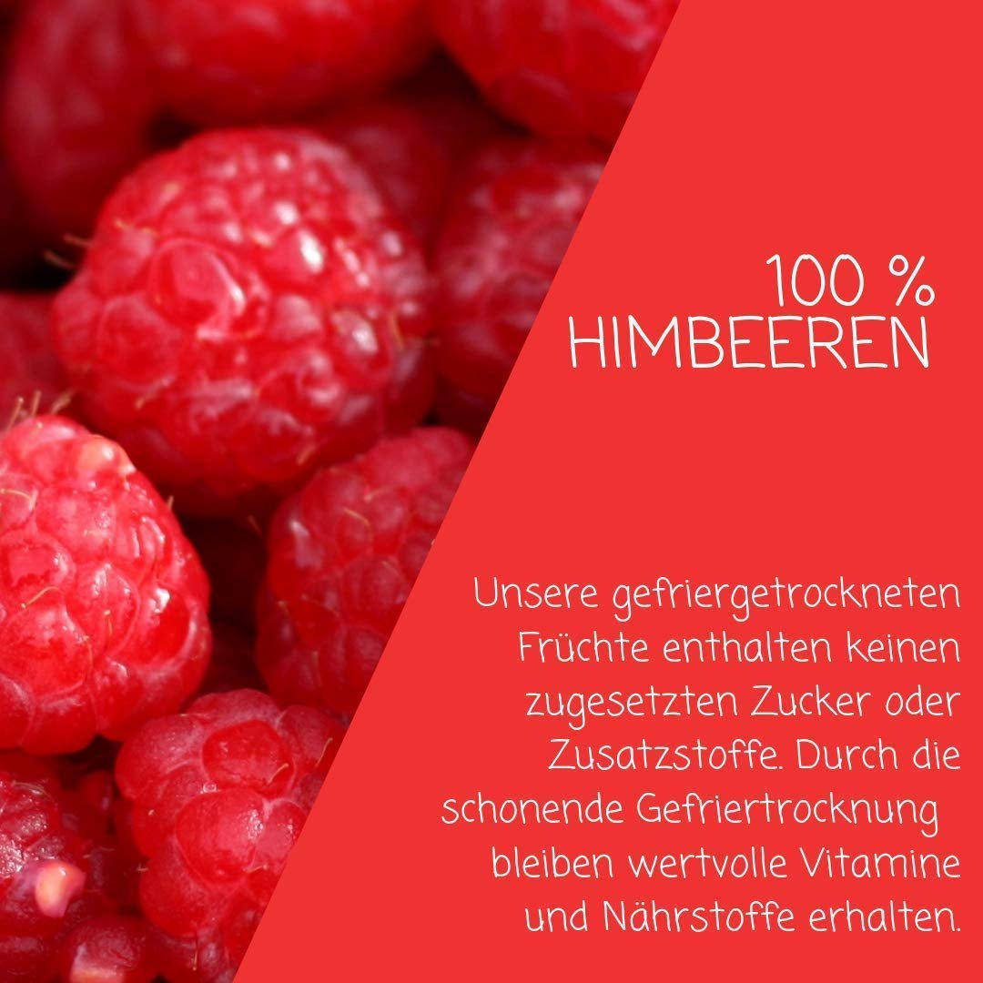 myfruits zmeură, liofilizată, 300g, fără aditivi, 100% zmeură uscată, fructe liofilizate pentru muesli sau ca gustare... Produse deshidratate Naty Shop