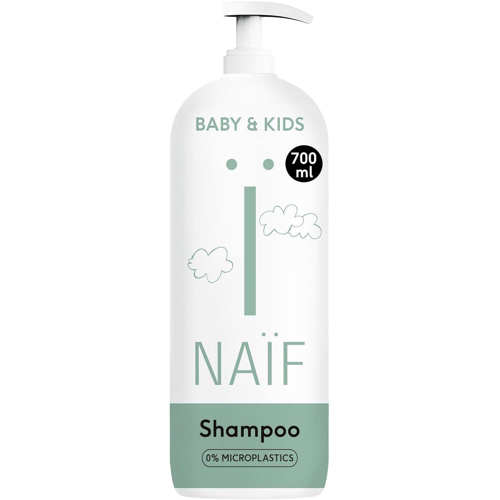 Naïf - Șampon de îngrijire - pentru bebeluși și copii - Șampon pentru bebeluși cu ingrediente naturale - 100% vegan - 0% SLES - Fără microplastice, siliconi și parabeni - 200 ml Copii - Baie si Skincare Naty Shop Xl