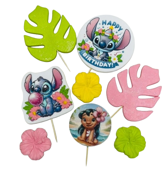 Essbare Tortendekorationen kaufen – 8er Set Bunte Partymotive